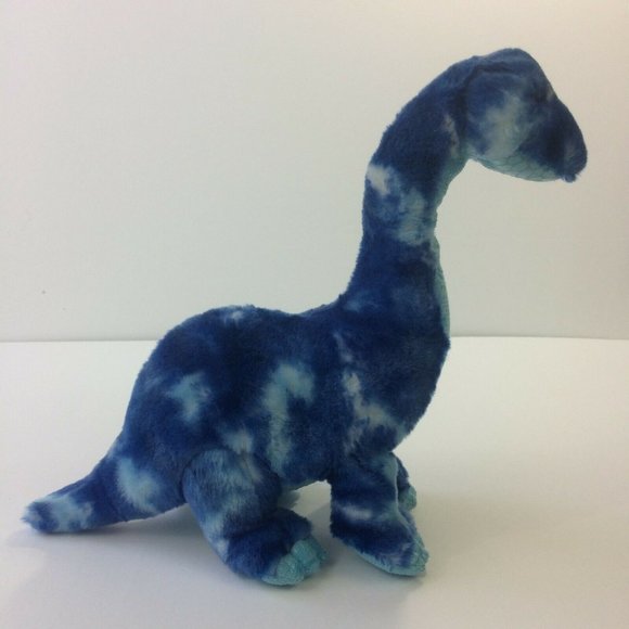 Aurora Dinosaur Brontosaurus Plush Long Neck Blue Tie Dye 15” Stuffed Animal Toy - Picture 4 of 12